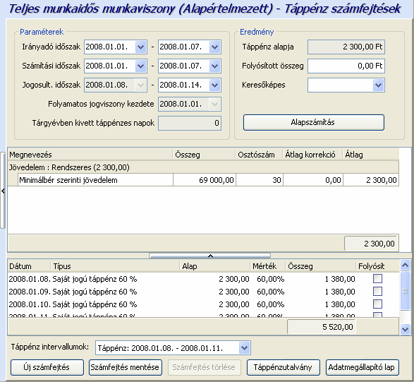 TÁPPÉNZ SZÁMFEJTÉSE A jelenlét adatok rögzítése után, abban az esetben ha táppénz távollétet is rögzítettünk, a DOLGOZÓ ADATAI/JOGVISZONYOK/JOGVISZONY/TÁPPÉNZ SZÁMFEJTÉSEK pontban kell elvégezni a