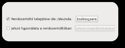 A SULIX PROFESSIONAL TELEPÍTÉSE HALADÓKNAK Partíciók felülvizsgálata és megváltoztatása A telepítés utolsó beállítandó eleme a rendszertöltő.