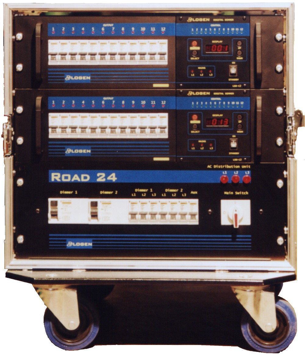 ROAD 24 EGYSÉG i teljesítmény: 24 x 2500 W Vezérlés: DMX 512/analóg 0.