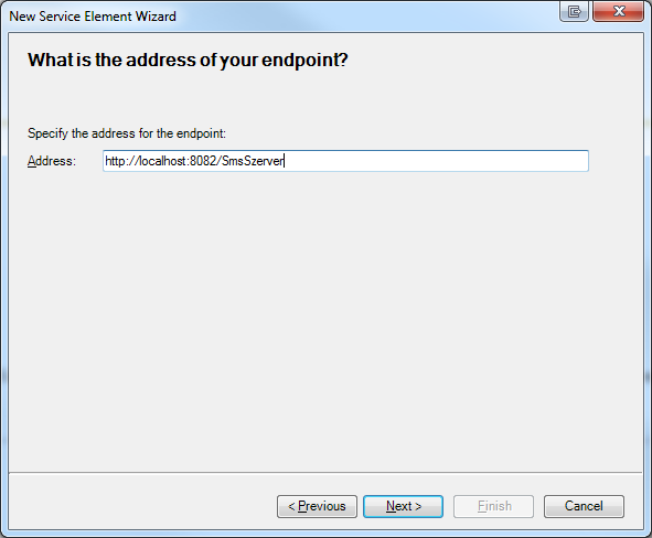 157 / 173 11.24. ábra. A protokoll finomítása 11.25. ábra. A szolgáltatás címe (address) Mivel az így elkészült konfiguráció még nem exportálja a WSDL leírást, így tovább kell kattingatnunk a felületen.