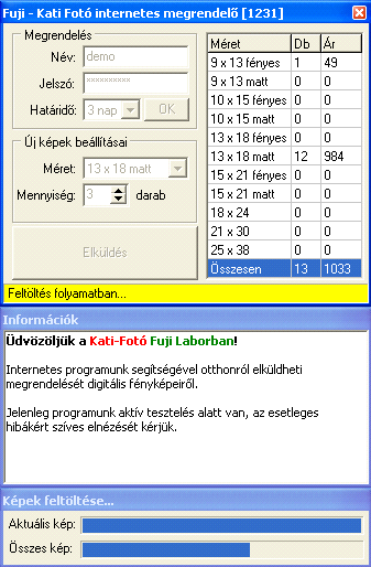 4. Feltöltés A képek kiválasztása után hozza létre az internet-kapcsolatot, ha eddig még nem kapcsolódott az internetre. A képek kiválasztását megteheti kapcsolat nélkül is.