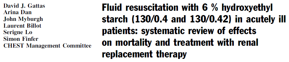 HES publikációk meta-analízise (1) 2000 2012 között 2500 potenciális study-t vizsgáltak, ahol volumenpótlásra 6%-os HES 130/0,4 0,42 t alkalmaztak randomizált, prospektív módon Az összes