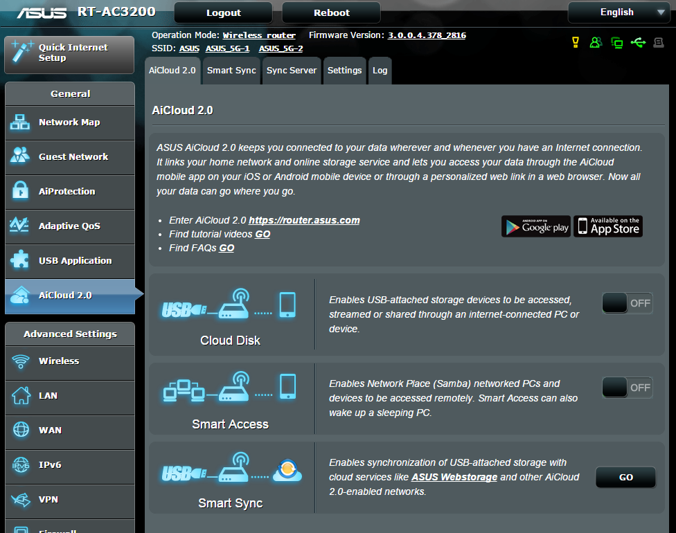 3.6 AiCloud 2.0 használata Az AiCloud 2.0 egy felhőalapú szolgáltatási alkalmazás, amely lehetővé teszi a fájljai mentését, szinkronizálását, megosztását és elérését. Az AiCloud használatához: 1.