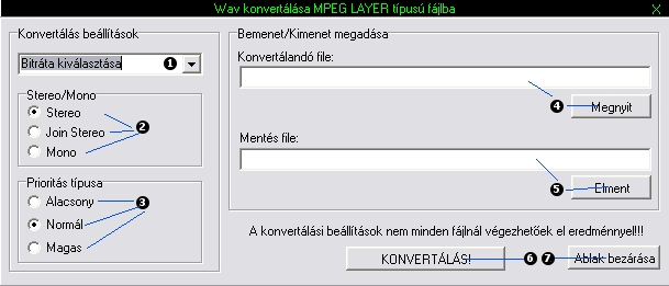 Wav-Mp3 konverzió leírás Át tudunk konvertálni Wav típusú állományokat Mpeg Layer állományokká. Itt található némi segítség ehhez.