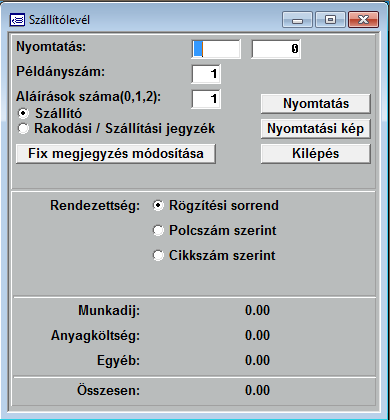 Ha NEM a menüből választotta ki a nyomtatás funkciót, a