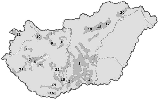 31 8.2. Magyarország borvidékei 1. Csongrádi borvidék 2. Hajós-Bajai borvidék 3. Kunsági borvidék 4. Neszmélyi borvidék 5. Badacsonyi borvidék 6. Balatonfüred-Csopaki borvidék 7.