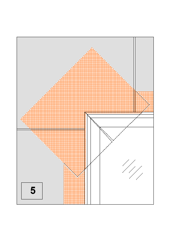 5) Az élvédık és a sarokerısítı üvegszövet hálók elhelyezésének menete szintén módosul.