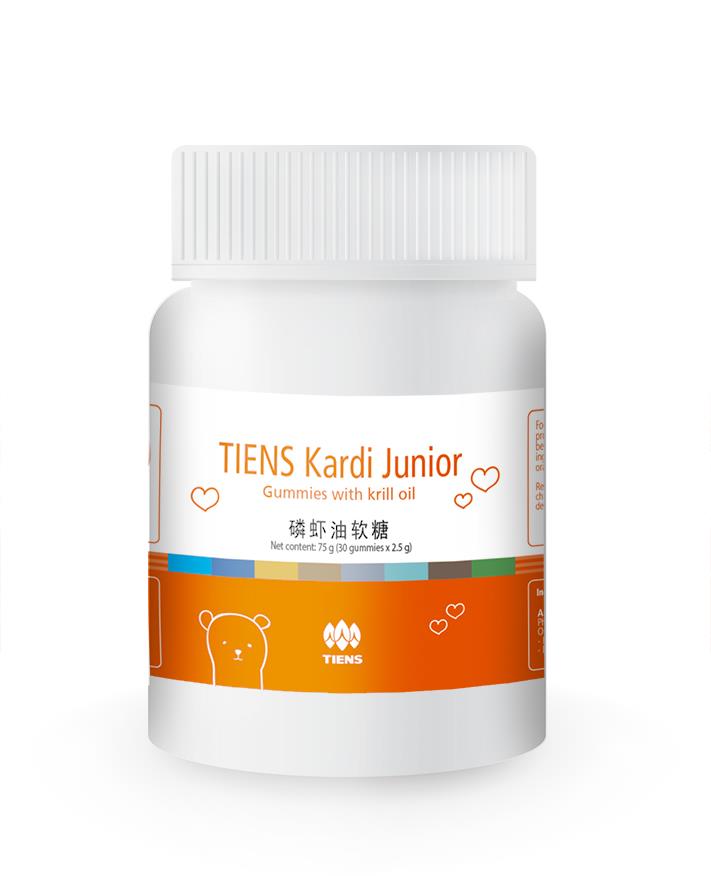 TIENS KARDI JUNIOR Ízletes, mackó alakú gumicukor krillolajjal Tiszta és természetes omega-3 zsírsavforrás,