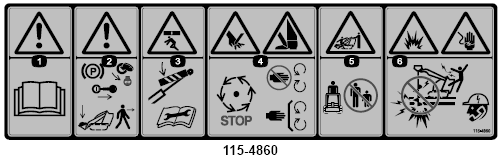 Akkumulátorjelzések Ezek közül a jelzések közül néhány vagy talán az összes megtalálható az Ön akkumulátorán 1. Robbanás veszély 2. Tilos nyílt láng, tűz használata vagy a dohányzás 3.