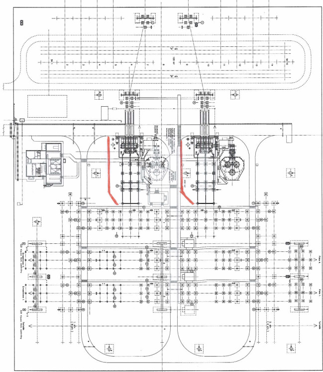 Elvetett beépítési hely változat Vasmentes tér Átívelési távolság: 3200 mm 1. sz.