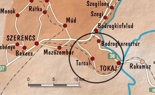 ábra: Tokaj-Tarcal-Bodrogkeresztúr kerékpáros útvonal terv forrás: http://2011.aborfesztival.hu, letöltve: 2014.10.10. A korábban említett borbusz szolgáltatás fejlesztése is folyamatban van.