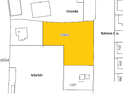 4. Meglévő, értékesítésre már kijelölt építési telkek: Dőry Hugó utcai 3815 hrsz.-ú 1965 m 2 -es és 3816 hrsz.-ú 1303 m 2 -es beépítetlen területek, telkek ára 1.