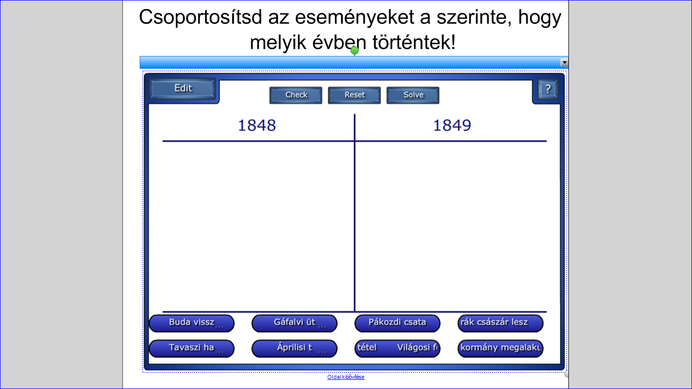 Amiért nekem nagyon tetszett ez a feladat, az a grafikája. Amikor eltalálunk egy betűt, akkor a képen lévő embert eltalálja egy paradicsom, amikor pedig hibázunk a paradicsom is mellé megy.