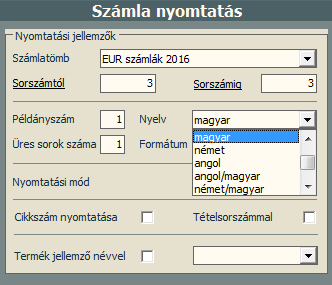 Tehát az alábbi módon: [SZLALST] ;DEVIZASSZAMLAMINTNORMAL=1 2.3.