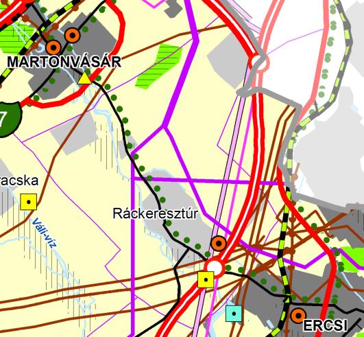 FmTrT kivágatai Fejér megye szerkezeti tervének kivágata A tervezési terület mezőgazdasági térséggel érintett. A településszerkezeti terv módosítás a mezőgazdasági térségben változást nem eredményez.