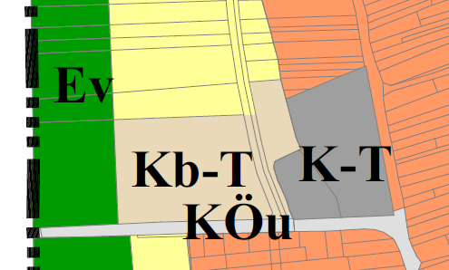 miatt alacsony beépítési paraméterű, de a valós használatnak megfelelő Kb-rek területfeljhasználási kategóriába soroltuk. A szabályozás során ennek megfelelő övezetbe kerül (Kb-Rek/1).