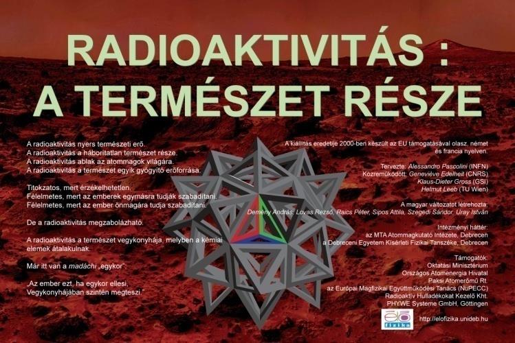 ISMERETTERJESZTÉS 23 poszter az ismeretterjesztésre: KIÁLLÍTÁS + kísérleti bemutató + előadások