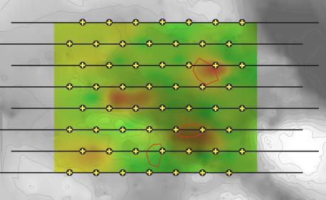 MCSEM (marine controlled source electromagnetics) Mesterséges áramterű tengeri EM mérések 3D szeizmika + tengeri EM A vonal mentén