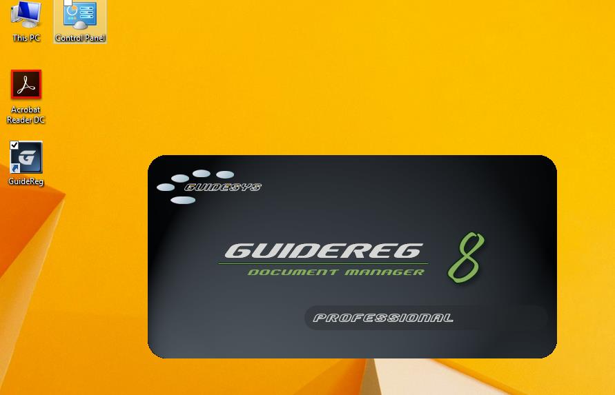 Az Asztalon létrejött GuideReg ikonra kattintva elindíthatjuk az iktató- és