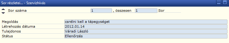 21. ábra: S > Szervizhívás/Megoldások regiszter/megoldás-adatbázis/mellékletek regiszter 22. ábra: S > Szervizhívás/Megoldások regiszter 2.