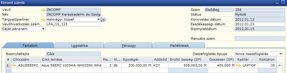 melyhez hozzákapcsolunk egy szerződésmintát (3. ábra) is. Beszerzés során meghatároztuk a sorozatszám képzésének a módját, megvásároltuk a berendezéseket. 3.