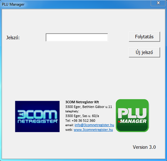 INCOTEX PLU MANAGER 3 Mielőtt elindítjuk az alkalmazást a pénztárgépet csatlakoztatni kell a számítógéphez az USB kábel segítségével.