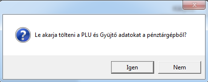 INCOTEX PLU MANAGER 4 1. Áruk (a fő ablakban) Ha az Áruk gombra klikkelünk, az alkalmazás megpróbál kapcsolódni a pénztárgéphez. Ha a kapcsolat nem lehetséges egy új ablak nyílik meg.