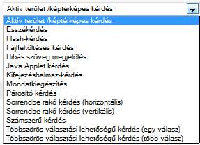 Teszt Az első újdonsággal már a teszt létrehozásakor találkozunk: nem szükséges a teszthez előzőleg kérdésekkel feltöltött teszt-kérdésgyűjtemény. A kérdéseket magában a tesztben létrehozhatjuk.