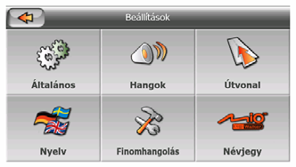6 Beállítások A MioMap több beállítási lehetőséget kínál, amelyek segítségével Ön az igényeihez szabhatja a program funkcióit.