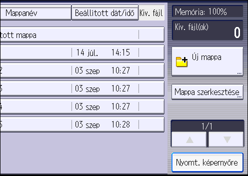 6. Dokumentum-szivárgás elleni védelem DHJ243 4. Nyomja meg a [Mappa szerkesztése] gombot. 5. Válassza ki a mappát. 6. Nyomja meg a [Törlés] gombot. 7.