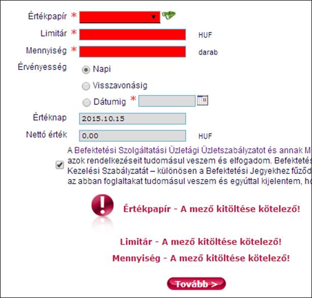 2.4.1. Figyelmeztető ablakok Bizonyos műveletek elvégzése után a rendszer megerősítést kér. A megerősítés kérés vagy a tájékoztatás a böngészőre jellemző popup ablakban történik meg.