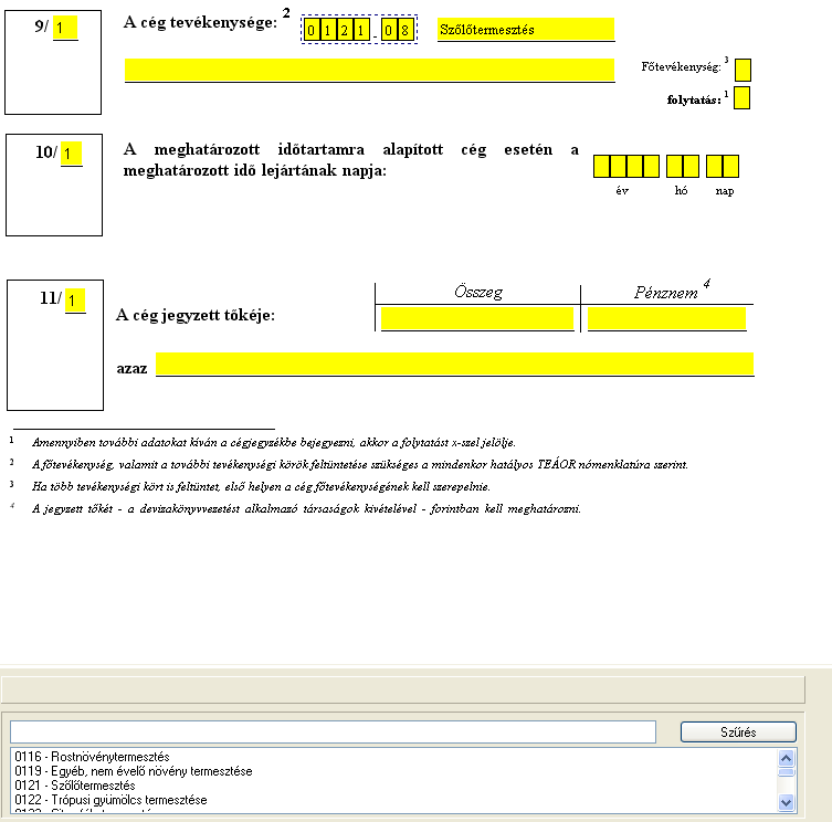 Abban az esetben, ha egy pótlap vagy plusz oldal feleslegesen kerül bele a nyomtatványba, a programablak jobb felső sarkában található Törlés gombra kattintva lehet azt törölni.