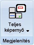 Megjelenítés lap A nagyítást, illetve minden elem (egérmutató, szín, fókusz és kurzor) megjelenítési kiemelését kapcsolja be és ki.