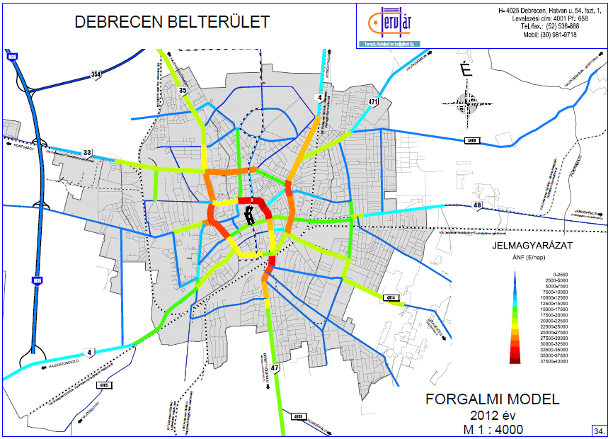 és Hajdúszoboszló közötti része, a 35. számú főközlekedési út Debrecen és Józsa közötti része, valamint a 471. számú főközlekedési út Debrecen és Hajdúsámson közötti része. 1.15.2.