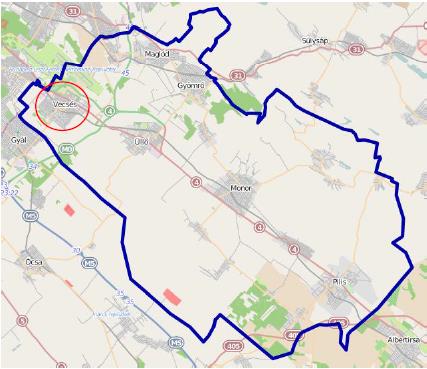 helyezkedik el. Területe 449 km 2, lakónépessége 2012-ben 111.353 fő.