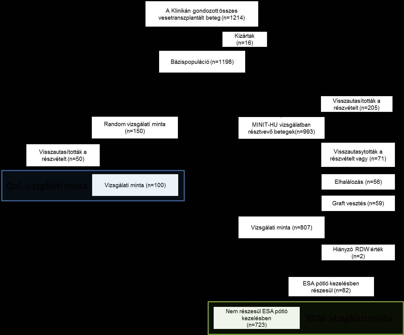 való részvételt, így a MINIT-HU vizsgálatba bekerült betegek száma 993 fő.