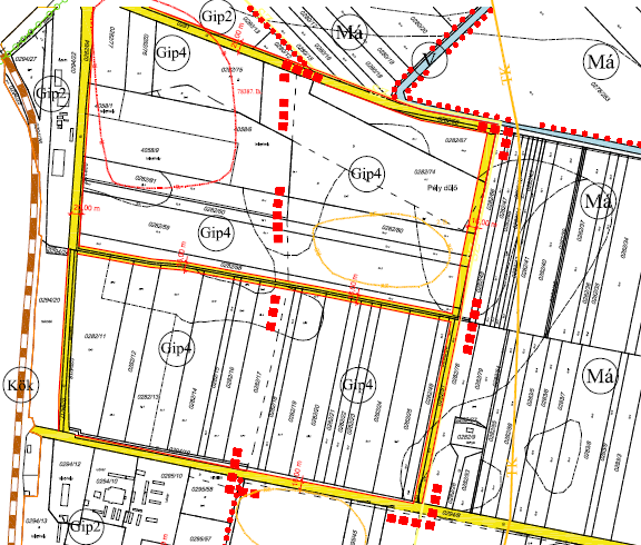 rendelettel elfogadott módosításának tárgya: Az ipari park területén a 4058/1, 4058/6, 4058/7, és 4058/9 hrsz-ú telkeket érintően a belterületi határ megszüntetése, és a 4058/7 hrsz.-ú út törlése.