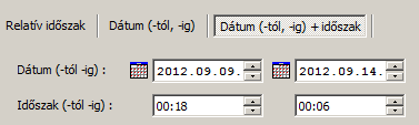 EntryProx - Relatív időszak: az aktuális dátumtól függően a program automatikusan beállítja a lekérdezés dátumát: o Ma: szűrés a lekérdezés napjának adataira o Tegnap: szűrés a lekérdezés előtti nap