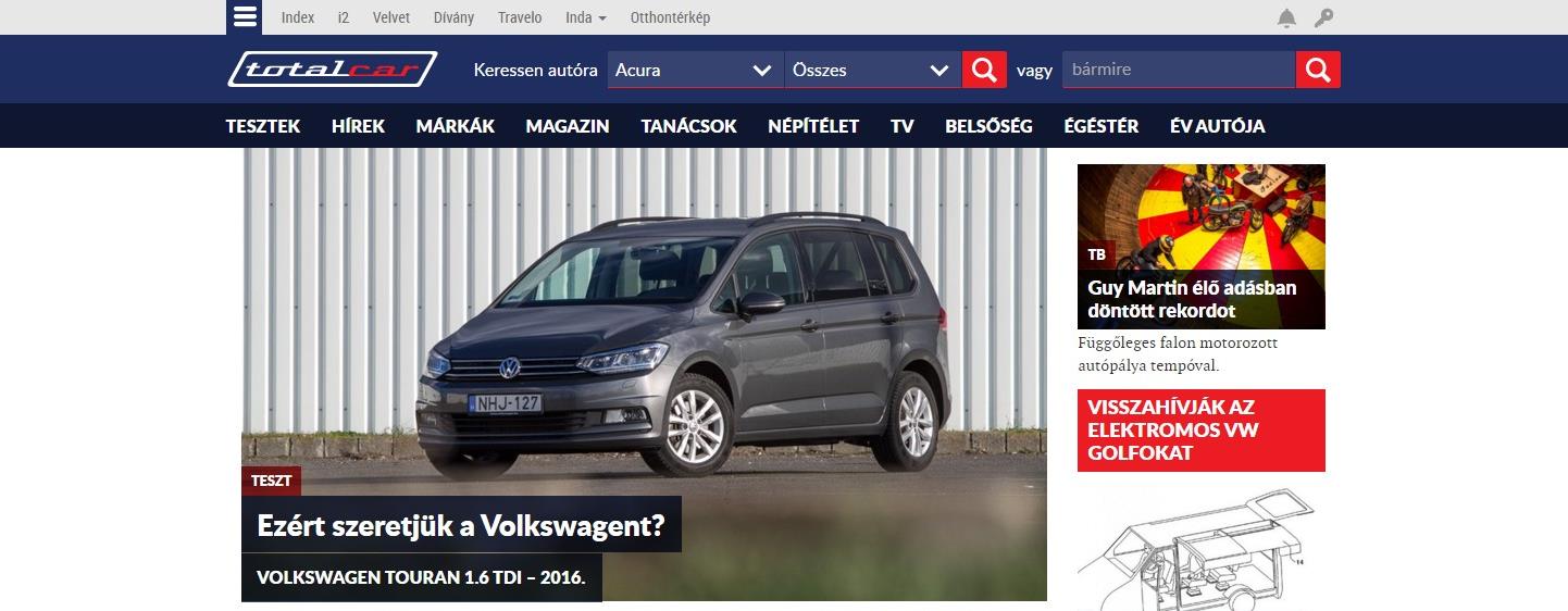 Magyarország legolvasottabb autós magazinja Jól azonosítható arcok Egyedi szolgáltatások: blogok, népítélet, podcast Saját szervezésű Totalcar