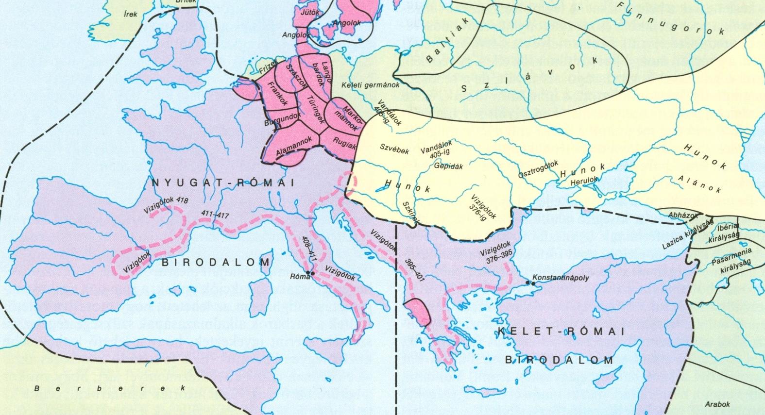 EURÓPA A BARBÁR NÉPVÁNDORLÁSOK ELŐESTÉJÉN (V. szd.