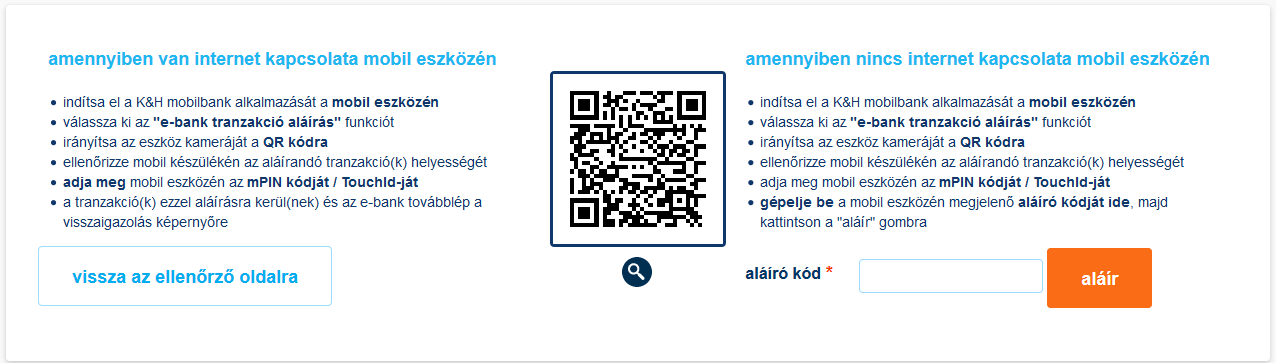 10.2 tranzakciók aláírása, törlése A lenyíló részletek között található törlés gombra való kattintással a kiválasztott tranzakciót törölni tudja. Lehetőség van több tranzakció együttes aláírására is.