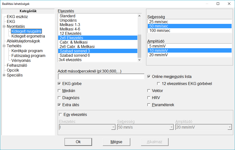 Amennyiben a 3x4 elvezetés nyomtatás be van jelölve, akkor a monitor ablakból indított nyomtatások alapból mindig 3x4 elvezetéses formában történnek, függetlenül a kiválasztott megjelenítéstől.