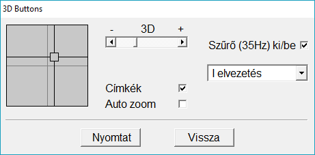 Az extrák sorozata ezen felül térben is megjeleníthető a részletesebb összehasonlítás érdekében: Menü: Mód / 3D medián összehasonlítás (a táblázatos extraütések ablakából indítva) Az extra ütések