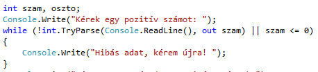 Az alábbi táblázat a Math osztály néhány statikus metódusát tartalmazza: Math osztály statikus függvényei Math.Sin(x) Math.Cos(x) Math.Tan(x) Math.Exp(x) Math.Log(x) Math.Sqrt(x) Math.Abs(x) Math.