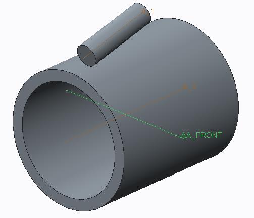 Szoftveres ütközésvizsgálat Következő lépésként elkészítettem a fentebb vizsgált geometria 3D-s modelljét.