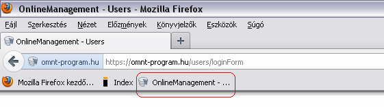 Parancsikon létrehozása A Mozilla Firefox is lehetőséget ad arra, hogy elhelyezzük a belépés oldal parancsikonját az asztalon.