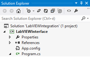 Oldal: 2/6 3. Nevezzük át a projektet "LabVIEWInterface"-re a solutiont "LabVIEWIntegration"-ra. 4. Szerkesszük az assembly info-t úgy, hogy a library verziója minden egyes buildnél növekedjen.