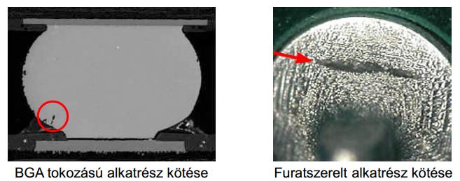 hőmérsékletet csökkenteni kell, ha lehetséges. Repedt kötés esetén meg kell akadályozni az áramköri hordozó, vagy az alkatrész mozgását, csökkenteni kell a hűtési sebességet.