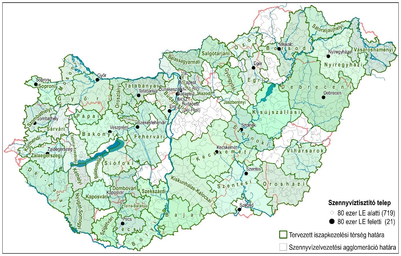ábra: Kecskeméti iszapkezelési térség Az érintett települések 48 iszapkezelési térségbe vannak rendezve, amelyeket a következő ábra mutat be.