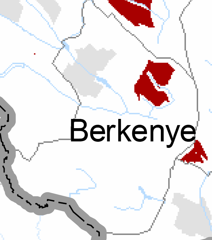 Erdőtelepítésre alkalmas terület övezete Berkenye községet érinti az erdőtelepítésre alkalmas terület övezet is. A tervezési területet azonban nem.